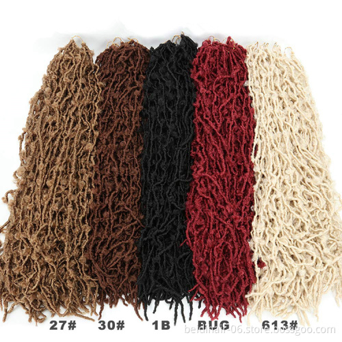 Wholesale Butterfly Locs Crochet Braids Butterfly Bob Faux locs Messy Soft Dreadlocks Twisted Pre Looped Hair